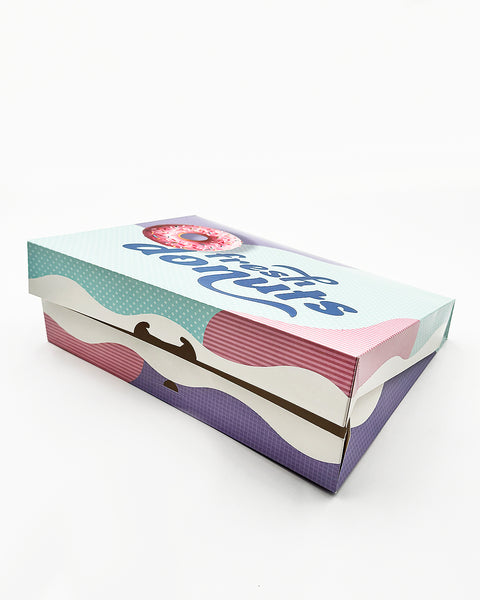 Box Donut 1-DZ Flat Printed (Fresh Donuts) 125ct. Frankston