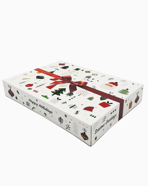 Box Donut 1-DZ Flat Printed (Christmas) 125ct. Frankston