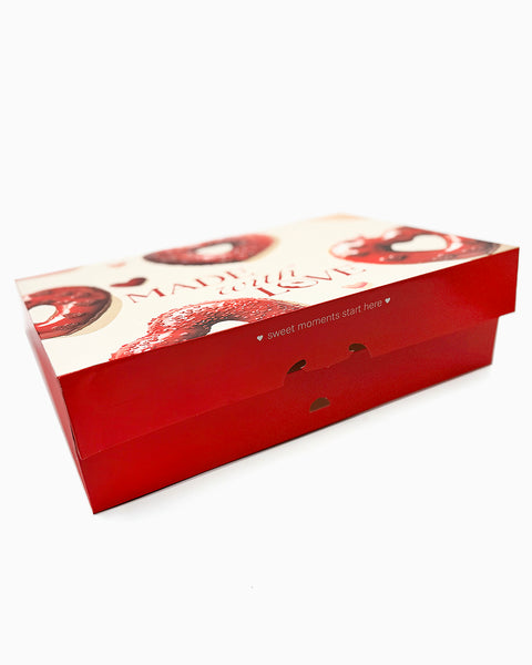 Box Donut 1-DZ Flat Printed (Valentine) 125ct. Frankston